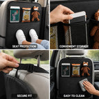 Backseat Car Seat Protector with Mesh Storage Pockets