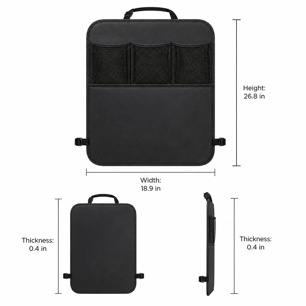Backseat Car Seat Protector with Mesh Storage Pockets