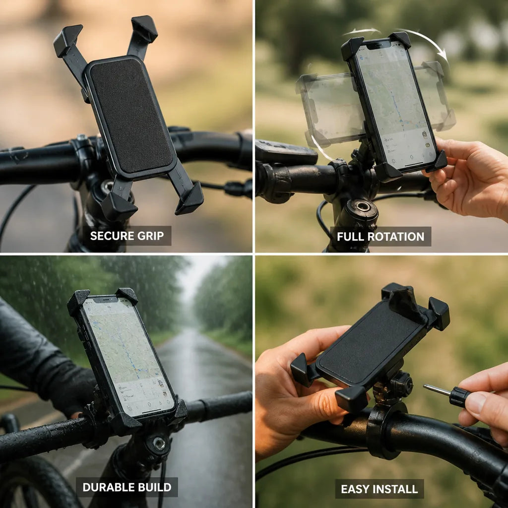 Bike Smartphone Mount with Full Rotation
