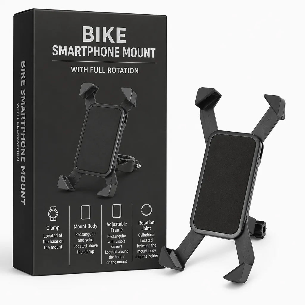 Bike Smartphone Mount with Full Rotation