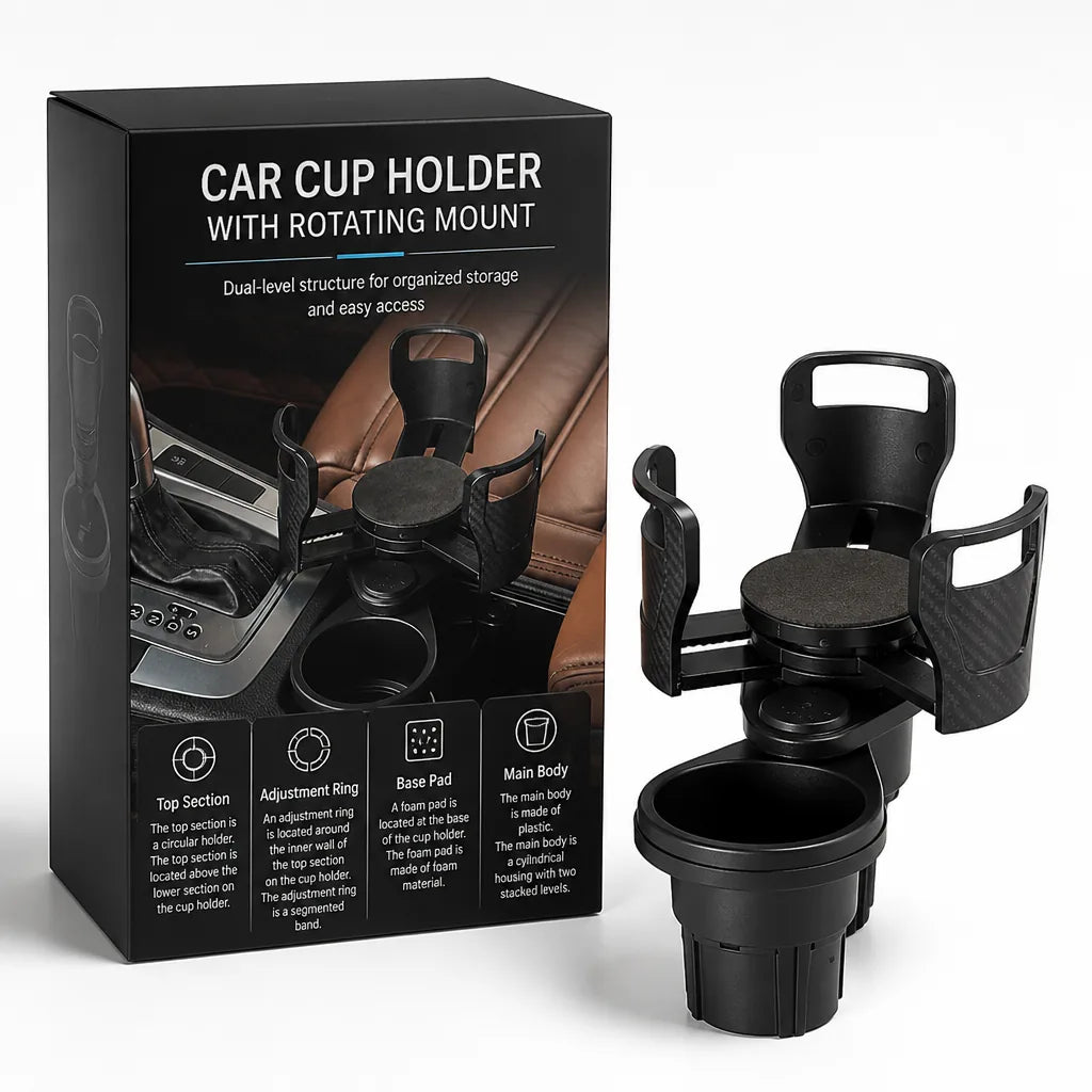 Car Cup Holder with Rotating Mount