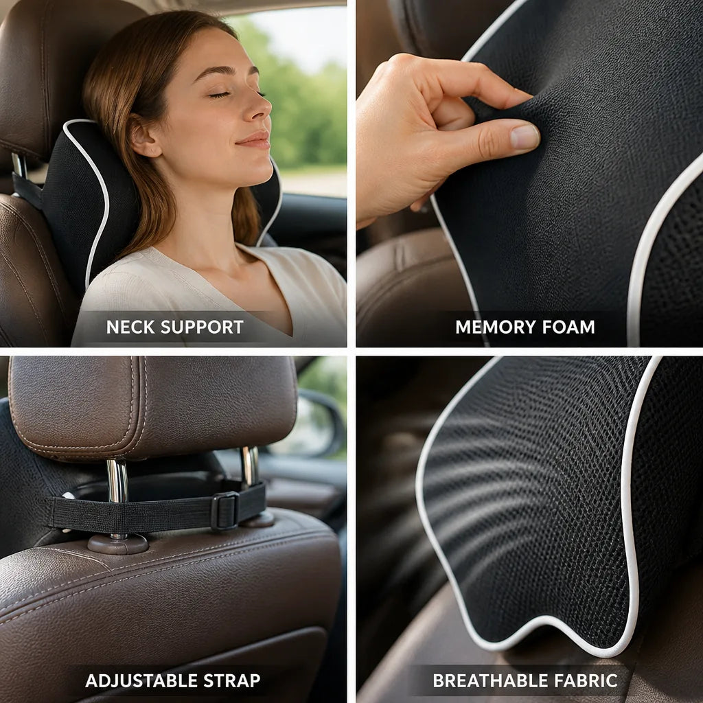 Car Headrest with Memory Foam