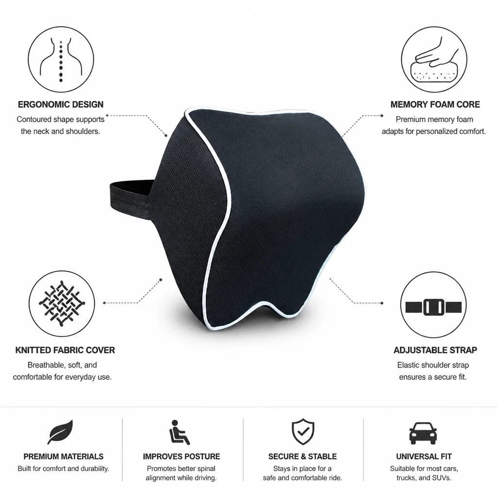 Car Headrest with Memory Foam