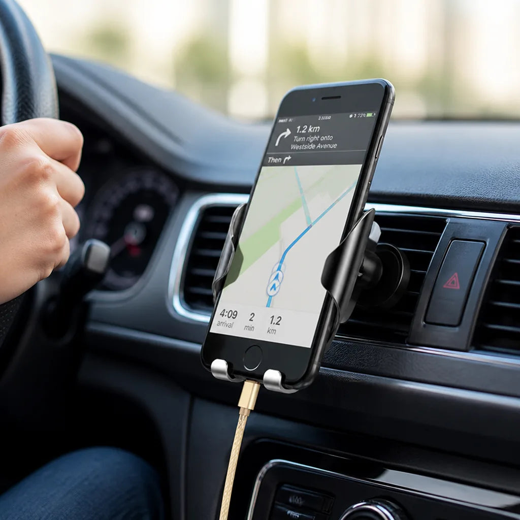 Car Phone Mount with 360-Degree Swivel Vent Clip