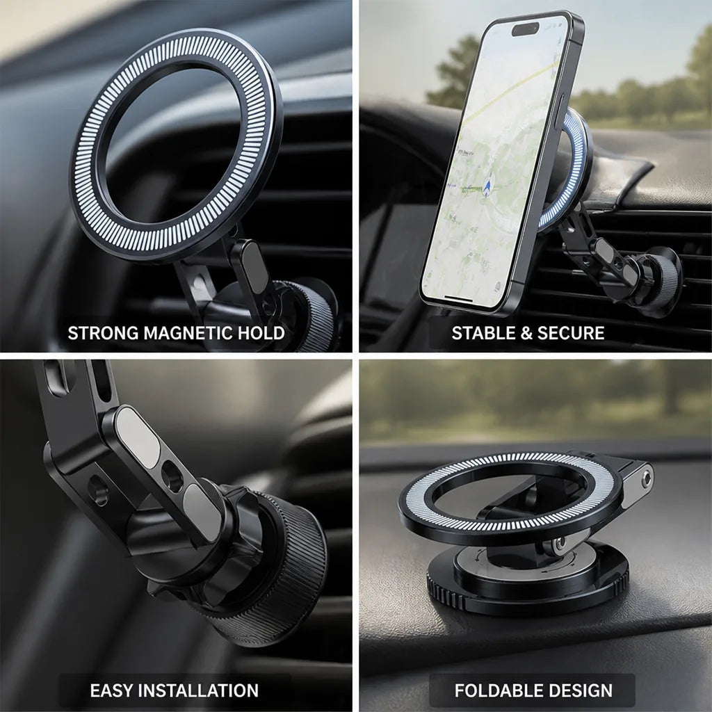Car Phone Vent Mount with MagSafe Magnetic Attachment
