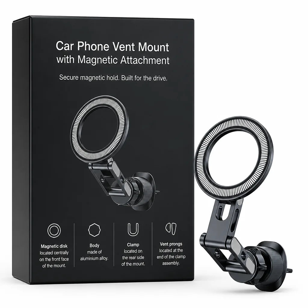 Car Phone Vent Mount with MagSafe Magnetic Attachment