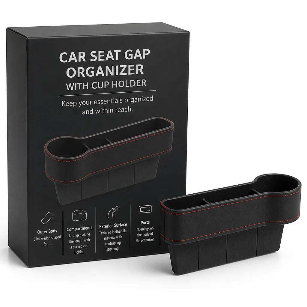 Car Seat Gap Organizer with Cup Holder