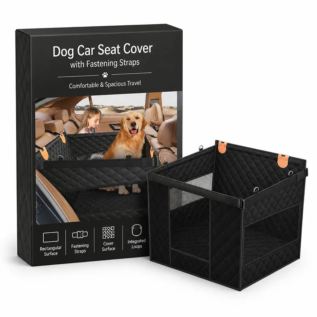 Dog Car Seat Cover with Fastening Straps
