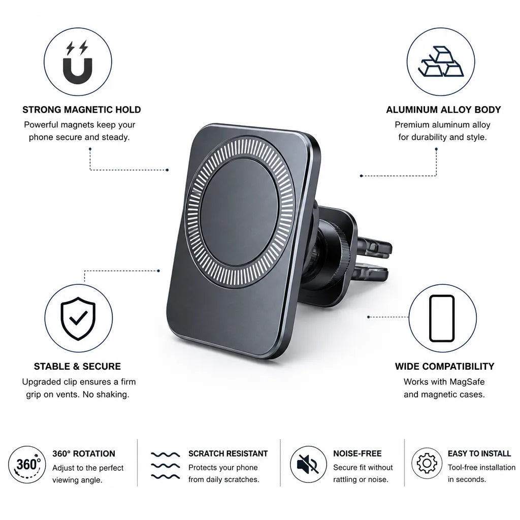 MagSafe Magnetic Car Phone Mount