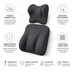 Memory Foam Neck and Lumbar Pillow