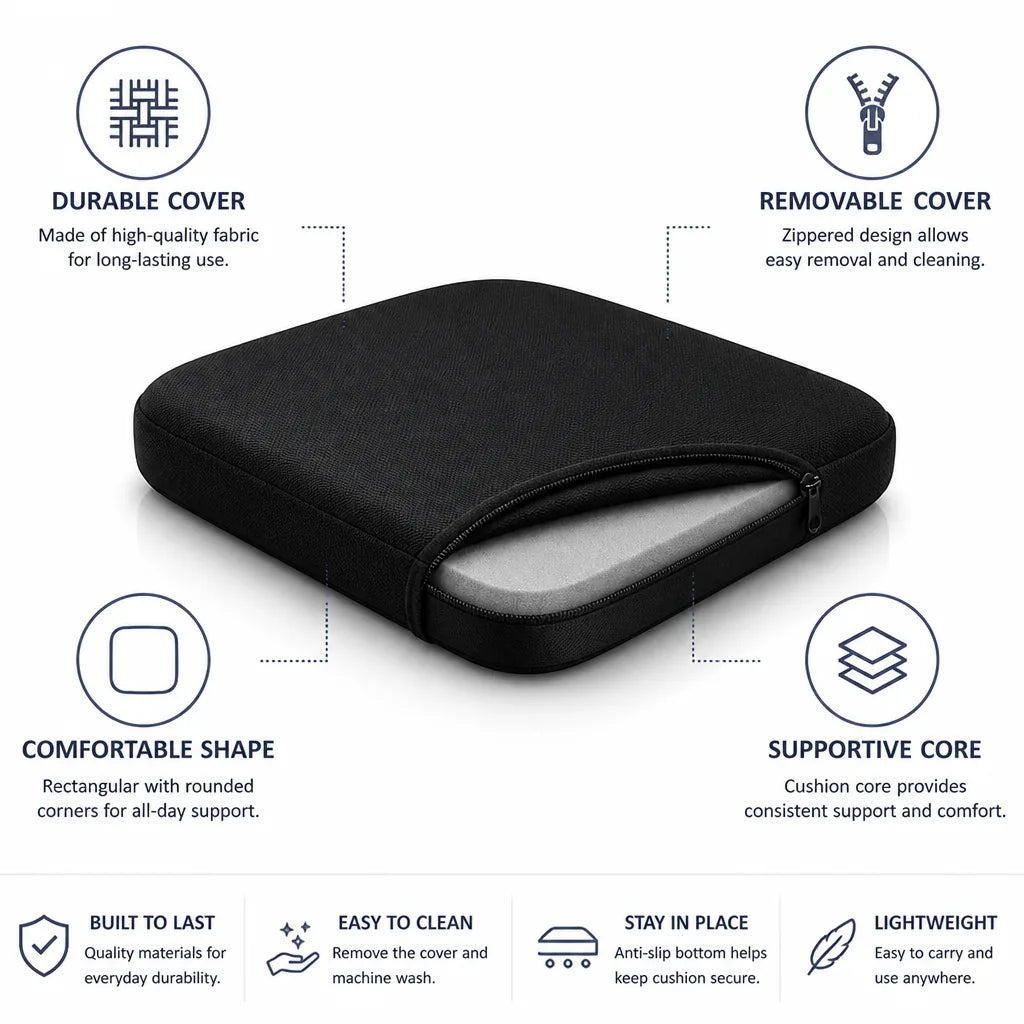Seat Cushion with Removable Cover
